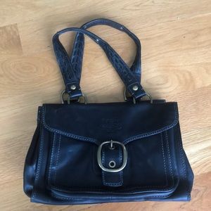 Black leather Coach bag